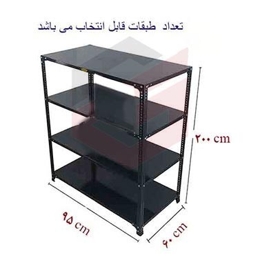 ست قفسه پیچ و مهره ای انباری 60*95 به ارتفاع 2 متر و ضخامت 0/9 میلیمتر