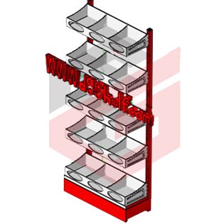ست قفسه حبوباتی خودایست یکطرفه شیشه خور 5 طبقه ارتفاع 175 سانتیمتر