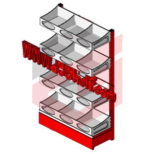ست قفسه حبوباتی خودایست یکطرفه شیشه خور 4 طبقه ارتفاع 145 سانتیمتر