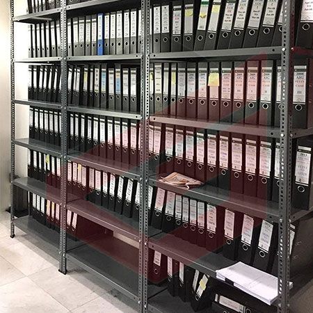 ست قفسه پیچ و مهره ای طول80عمق40 سانتیمتر ارتفاع 2.5 متر ضخامت 0/7 میلیمتر