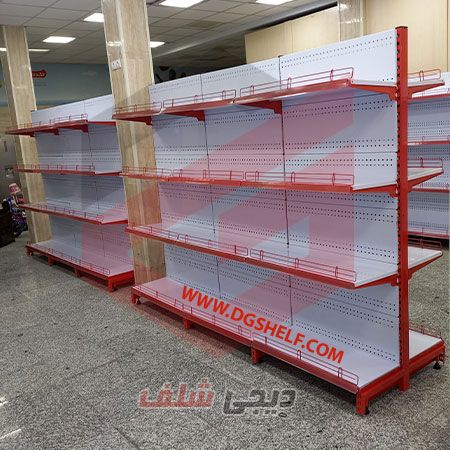 ست قفسه فروشگاهی خودایست دوطرفه طرح جدید به ارتفاع 145 سانتیمتر