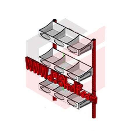 ست قفسه حبوباتی دیواری شیشه خور 3 طبقه ارتفاع 120 سانتیمتر